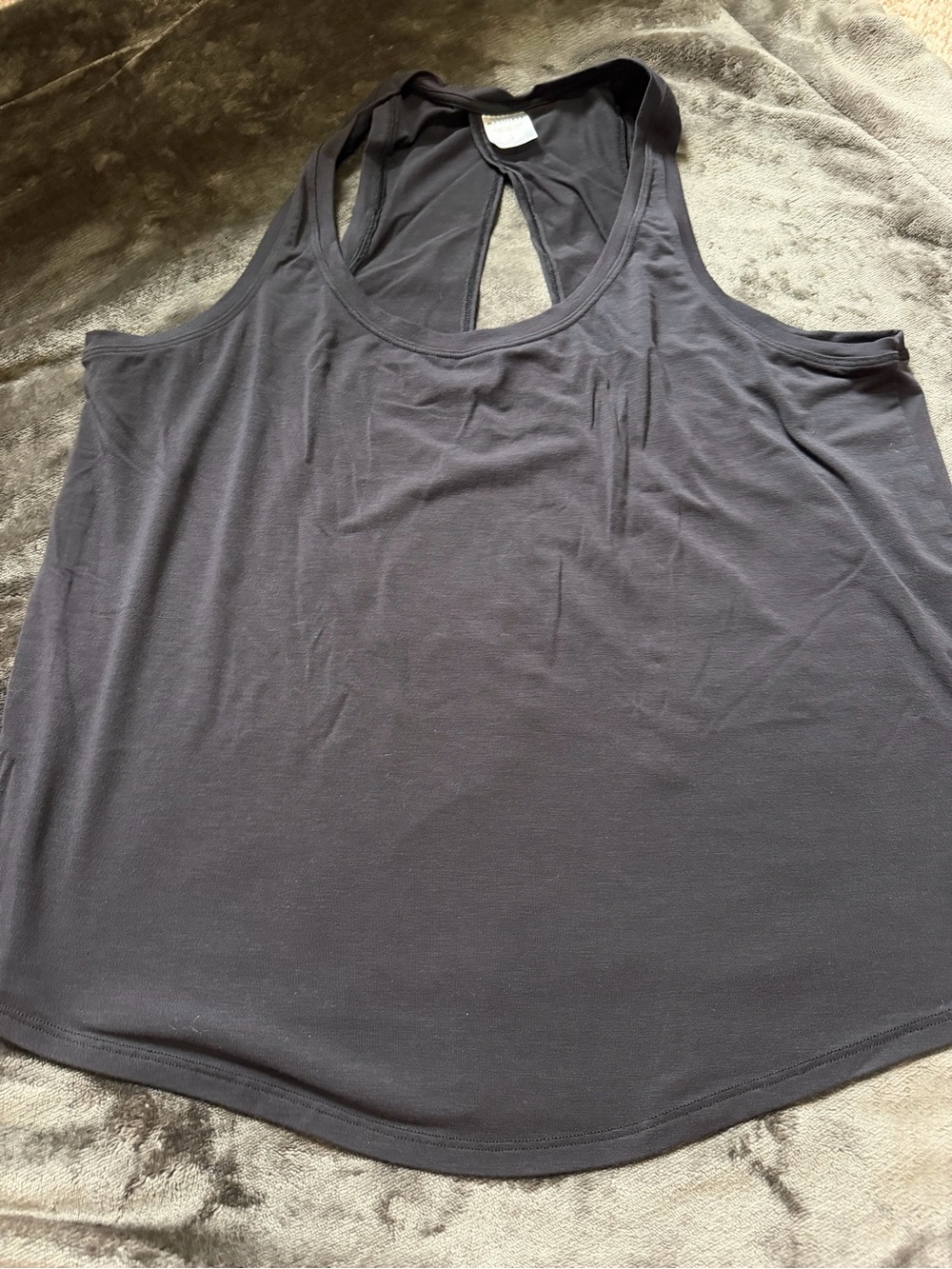 Athleta Black Racerback Scoop Tank